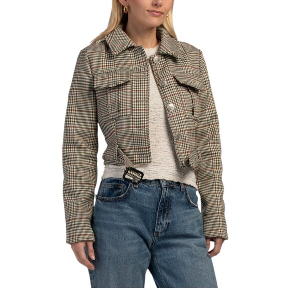 7 FOR ALL MANKIND Blouson Jacket With Removable Faux Fur Collar - Picture 4 of 4